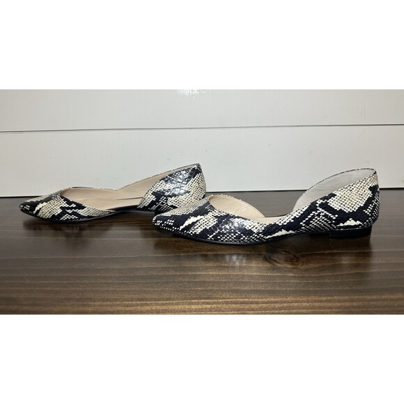 Marc Fisher Snakeskin‎ Animal Print Pointed Toe Flats Shoes Women's 7.5 - Picture 2 of 11